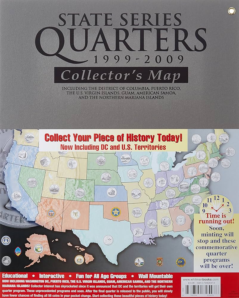 Amazon.com: State Series Quarters 1999-2009 Collectors Map