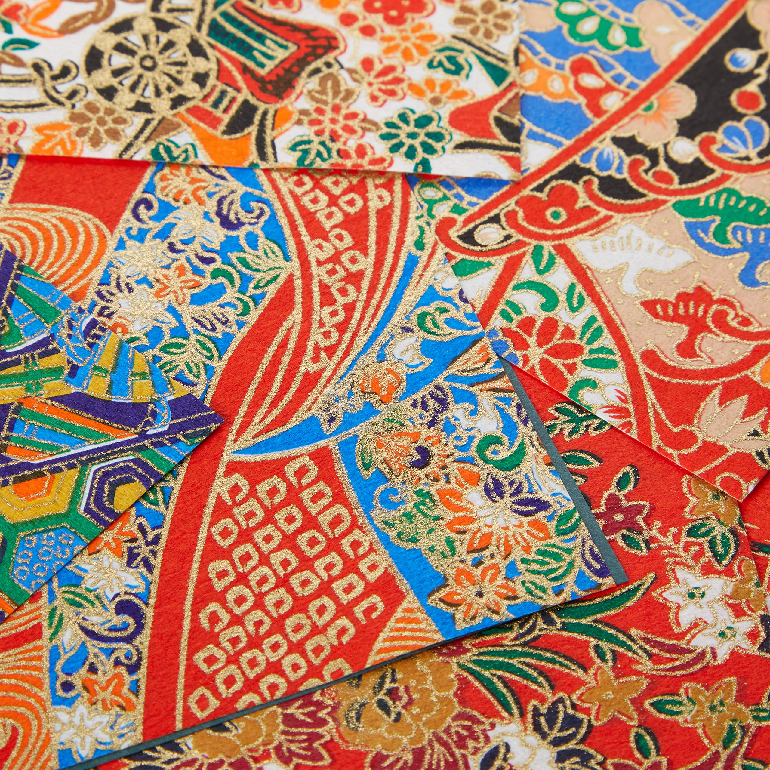 Amazon | 折り紙紙 40/Pkg-友禅和紙折り紙千代紙色紙 4