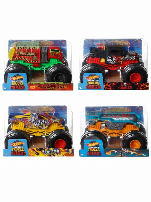 海外版】ホットウィール/ モンスタートラック 1/24スケール 2024 mix