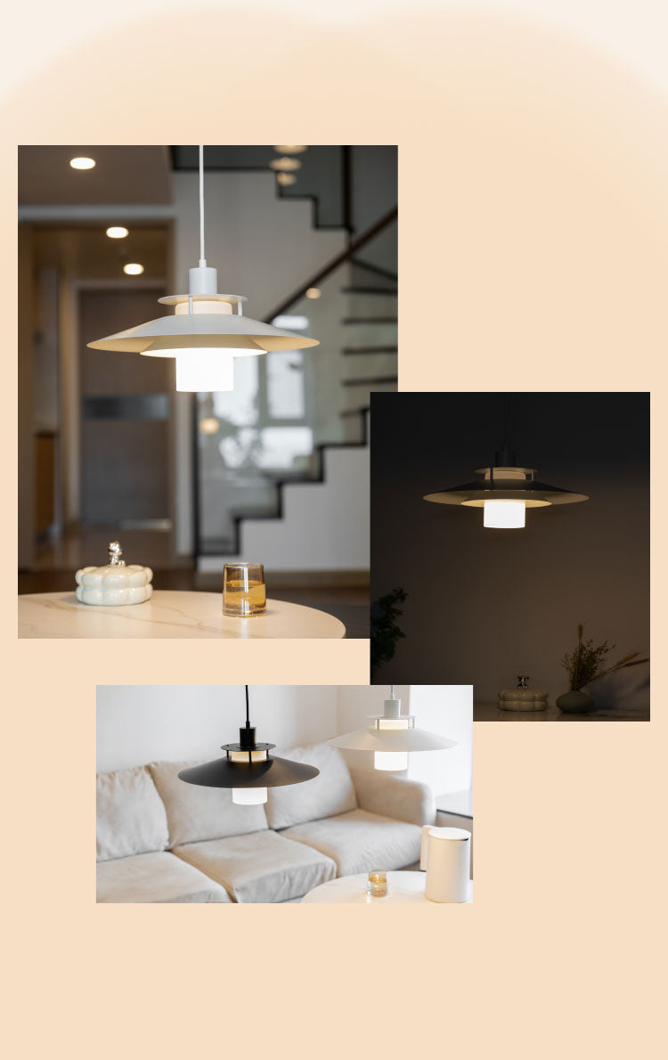 ペンダントライト 北欧 LED対応 1灯 E26口金 ブラック ホワイト