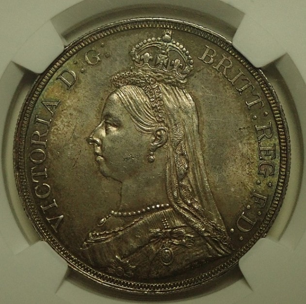 イギリス1887年ビクトリアのクラウン銀貨 | アンティーク・コイン