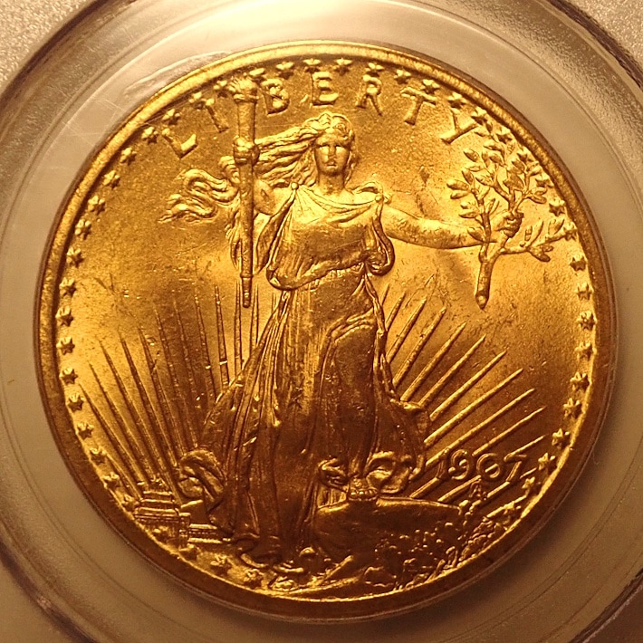 アメリカ1907年20ドル初年号、MS65高鑑定 | アンティーク・コイン