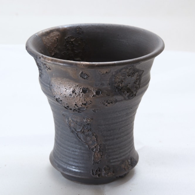 益子焼｜▽植木鉢,黒金銀河鉢シリーズ | 益子焼 通販【益子焼窯元