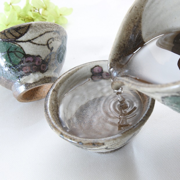 益子焼｜【益子焼】 酒器 酒器セット 片口酒入れ おちょこ お猪口 布目