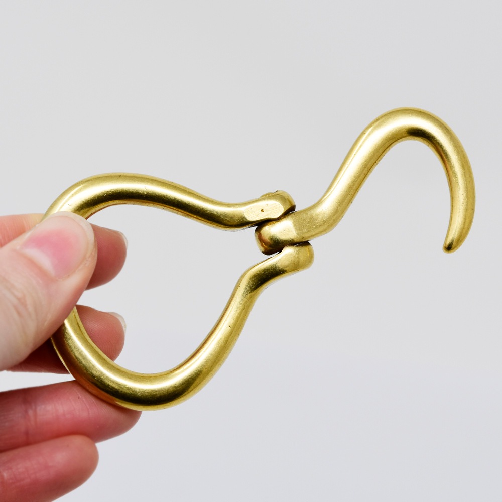 H753 / No.3538 ヒヅメホリフック / 真鍮無垢 〈1個〉:がまぐち口金