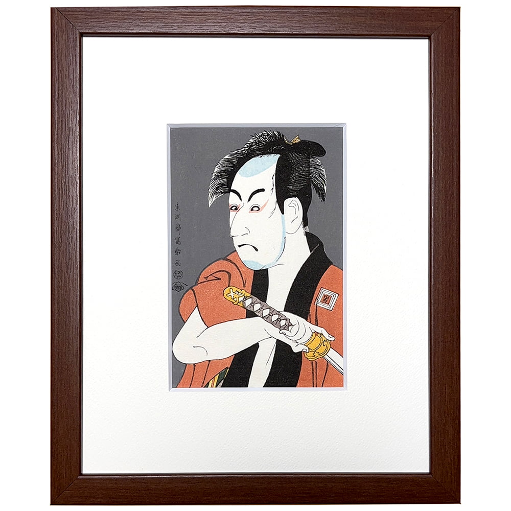 馬場梼男 木版画 「鬼とおじさん」 馬場梼男 木版画 「鬼とおじさん