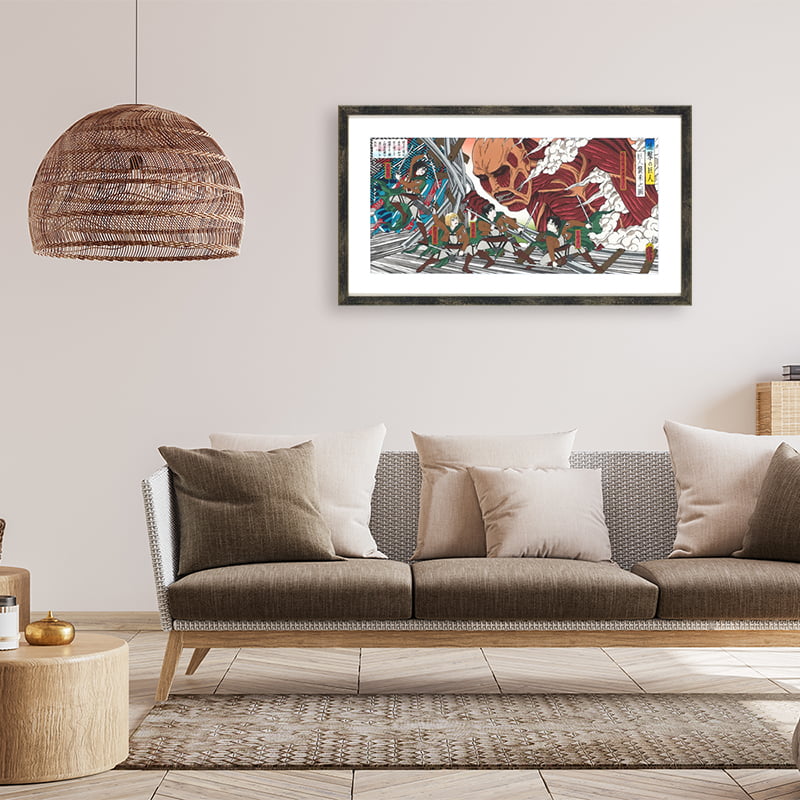 進撃の巨人 浮世絵木版画「巨人襲来之図」新色ver｜浮世絵工房