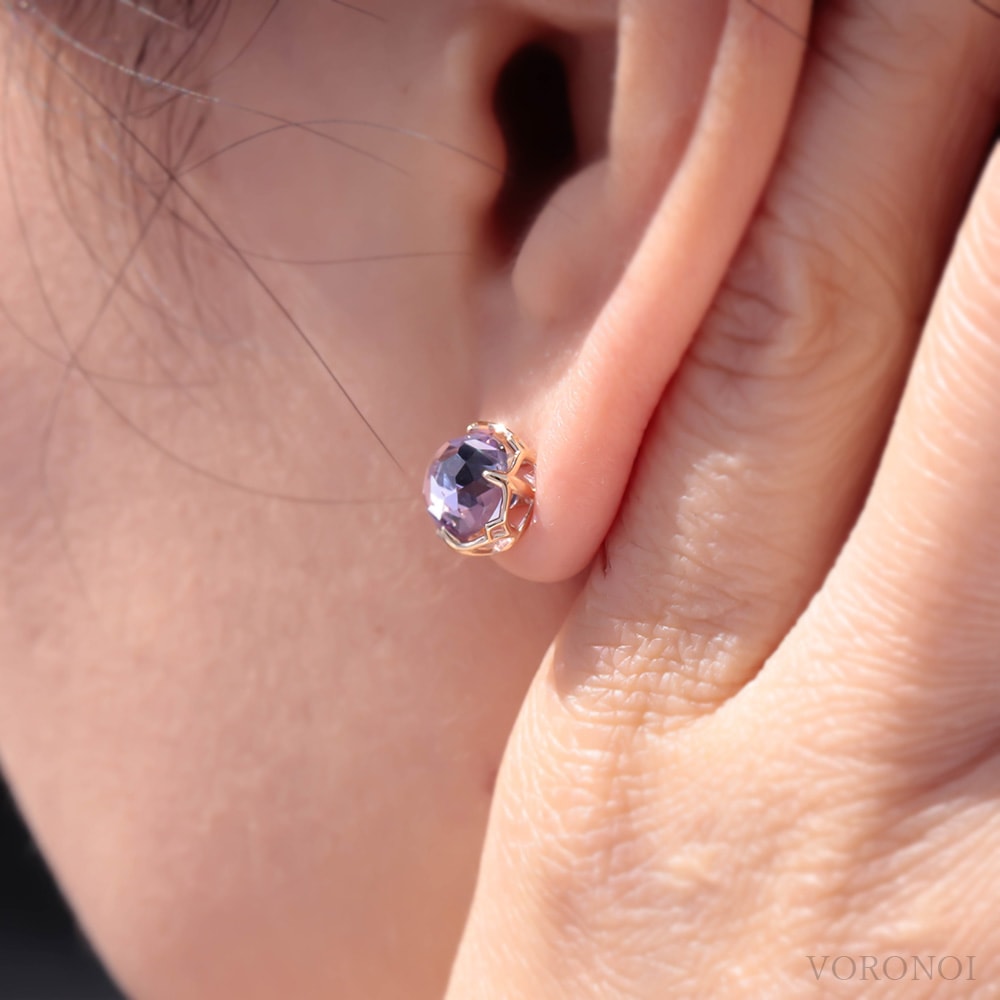 MINAMOピアス】揺れるたび輝く6種天然石ピアス｜2種カット×K10/K18素材