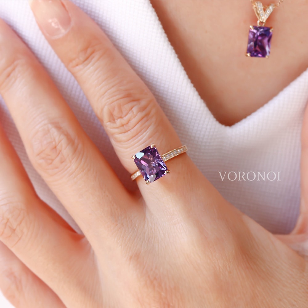 数量限定 アメジスト × ダイヤモンド｜VORONOI Open Setting