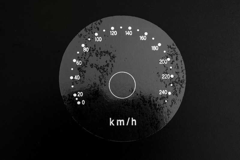 Z/KZ マイルメーター用KM/Hステッカー | 車種から,Z1R,電装系,メーター