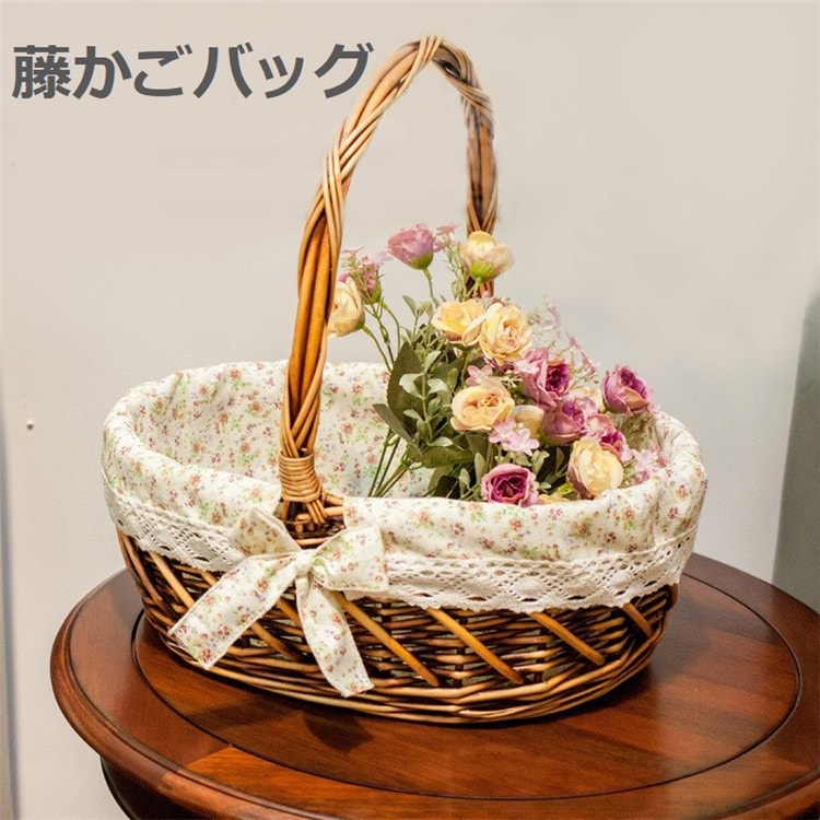 収納 かご バスケット 柳 かご 収納バスケット 藤編みかご 手編み
