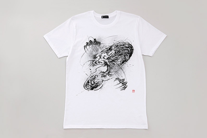 Tシャツ 真龍（ホワイト） | 墨絵・陶墨画アーティスト 西元祐貴 Yu-ki