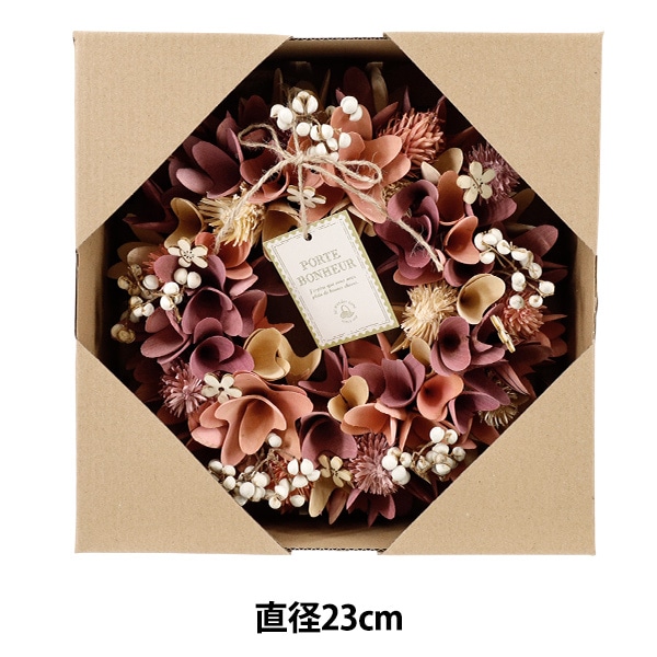 リース 完成品 『完成リース 直径23cm ピンク 660-075』 SG Wonder