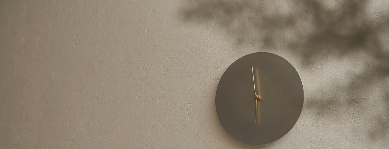 【KUMIJI】壁掛け時計（銅） 壁掛け時計－タイプ1 銅 minimal wall clock <DISK-type2> / copper