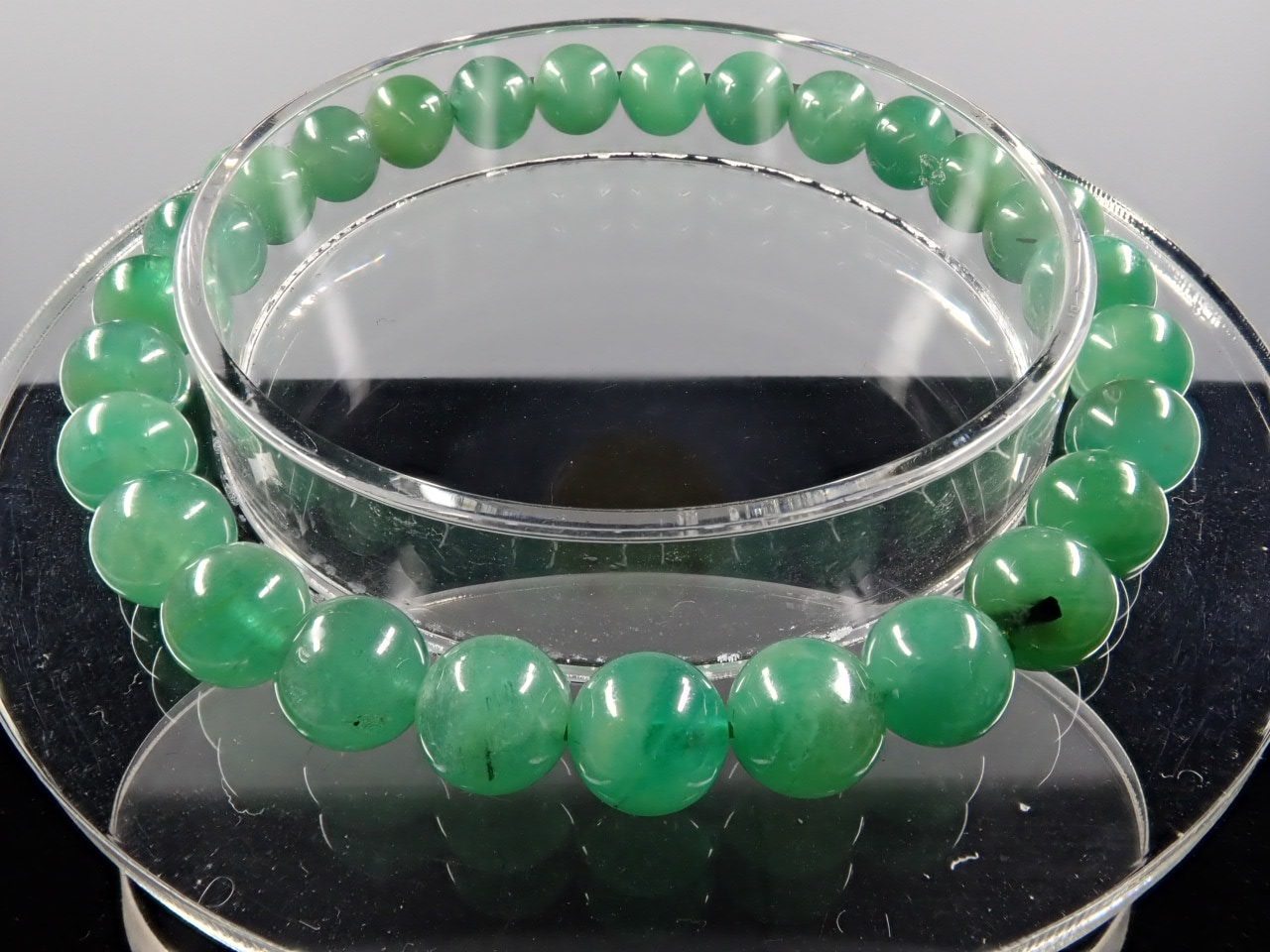 エメラルド ブレスレット 6.7㎜ 5A | 天然石,ア行, エメラルド