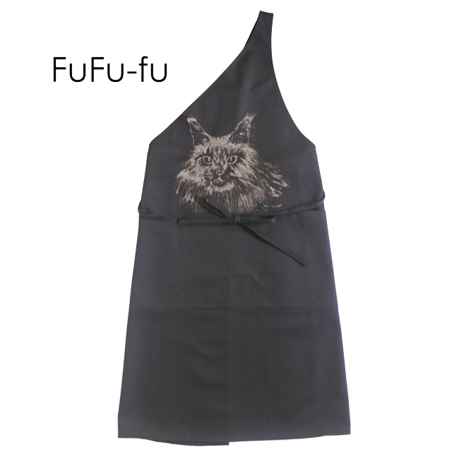 アンソロジー猫LOGOエプロン アンソロジー猫LOGOエプロン