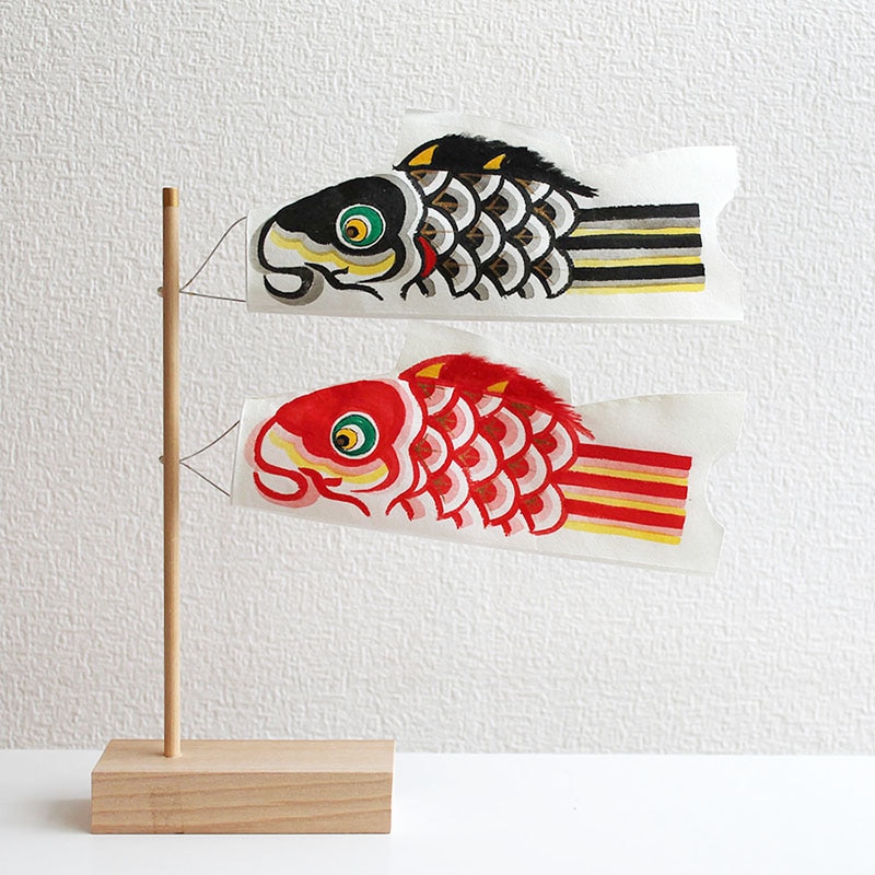 手描き鯉のぼり ミニ 2匹 | 住,インテリア,オブジェ・BOX | IKUNAS