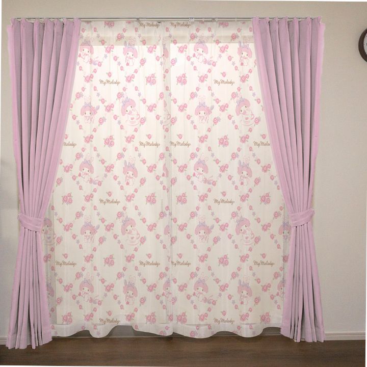 マイメロディ レースカーテン2枚セット[KR-007]