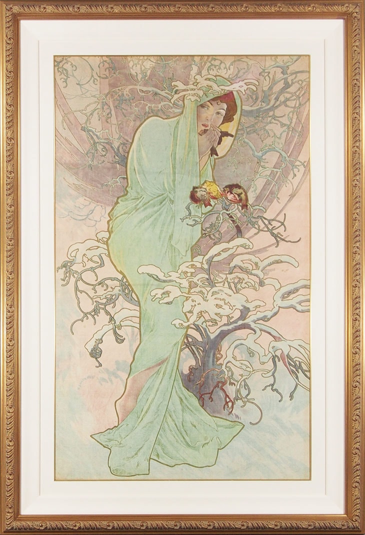 アルフォンス・ミュシャ 「四季」（リネン・四点セット） | | アトリエ