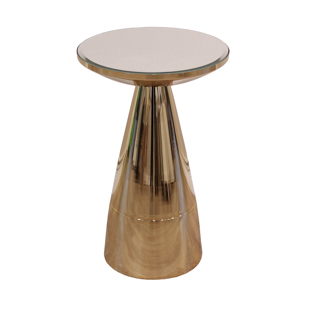 モダン サイドテーブル ゴールド ミラー天板 | 家具,テーブル