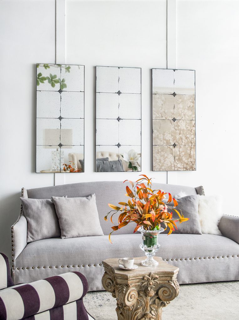 アンティーク風 アイアンウォールミラー 53×119cm | 全ての商品