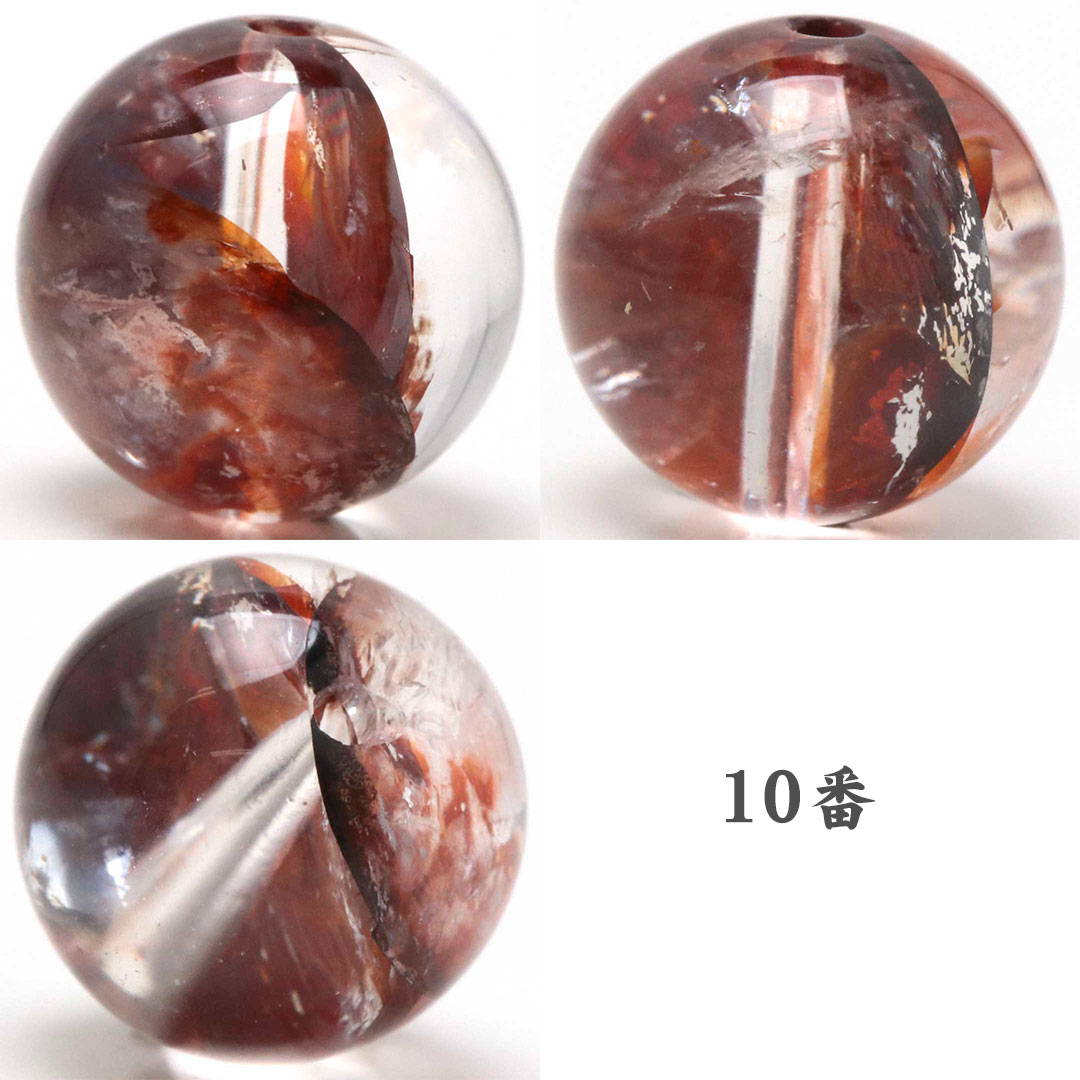 レッドライモナイトインクォーツ 8ミリビーズ