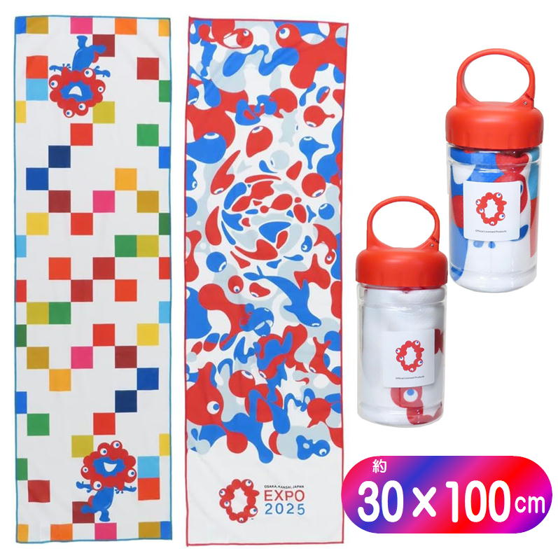 万博 ミャクミャク クールタオル 冷感 COOL ひんやりタオル 2025大阪