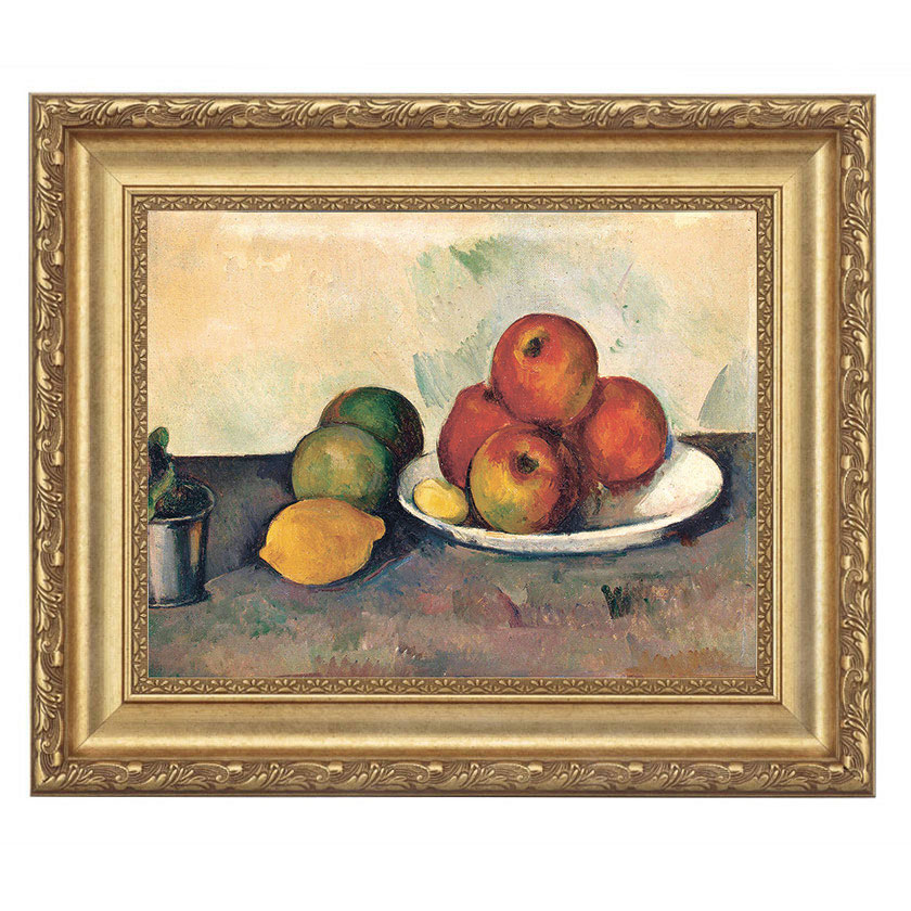 リンゴのある静物』 セザンヌ 4号 立体複製名画 額装付 【ポイント5