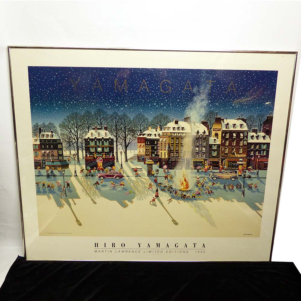 ヒロヤマガタ /山形博導 スノーファイアー アートポスター 額装【中古