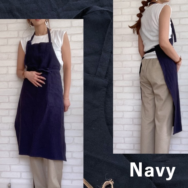 Bonnail_salonリネンエプロン サーラ | バック・エプロン,エプロン