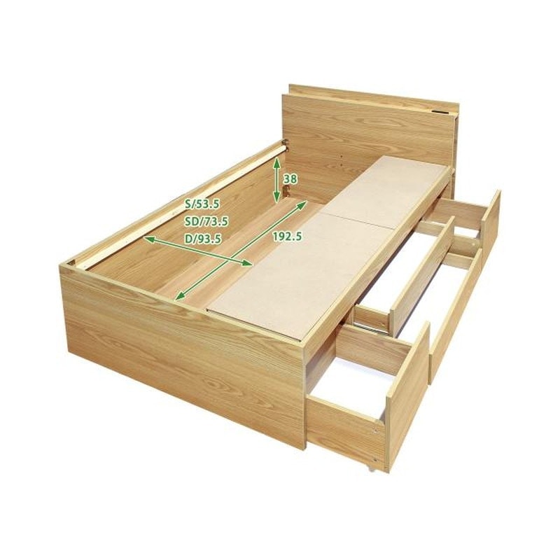 セミダブル】大容量収納 チェストベッド/オムニア【OMNIA】｜ベッド