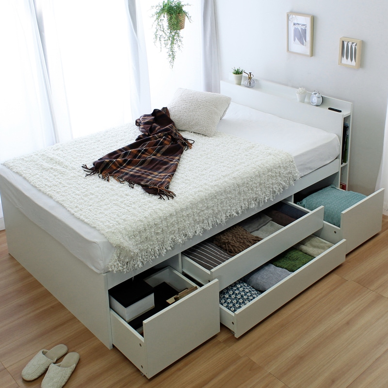 セミダブル】大容量収納 チェストベッド/オムニア【OMNIA】｜ベッド