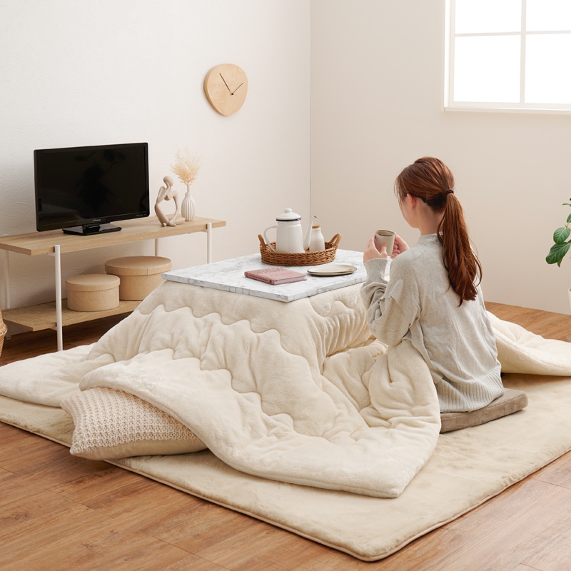 こたつテーブル コンパクト【Arula】アルラ 長方形 75×60cm｜ベッド