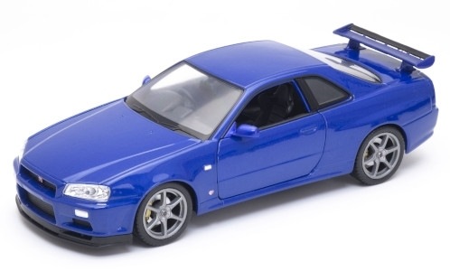1/24 日産 スカイライン GTR 青 ブルー Welly Nissan Skyline GT-R R34