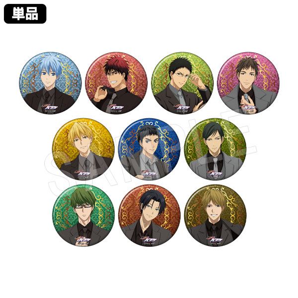 一般予約】黒子のバスケ トレーディング箔押し風マット75mm缶バッジ(黒