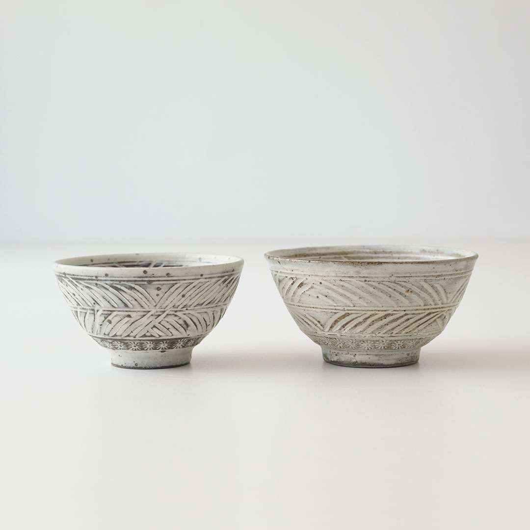 三島唐津/茶碗/中 | 唐津焼 雅樂窯 ( うたがま ) | 糸島くらし×ここの