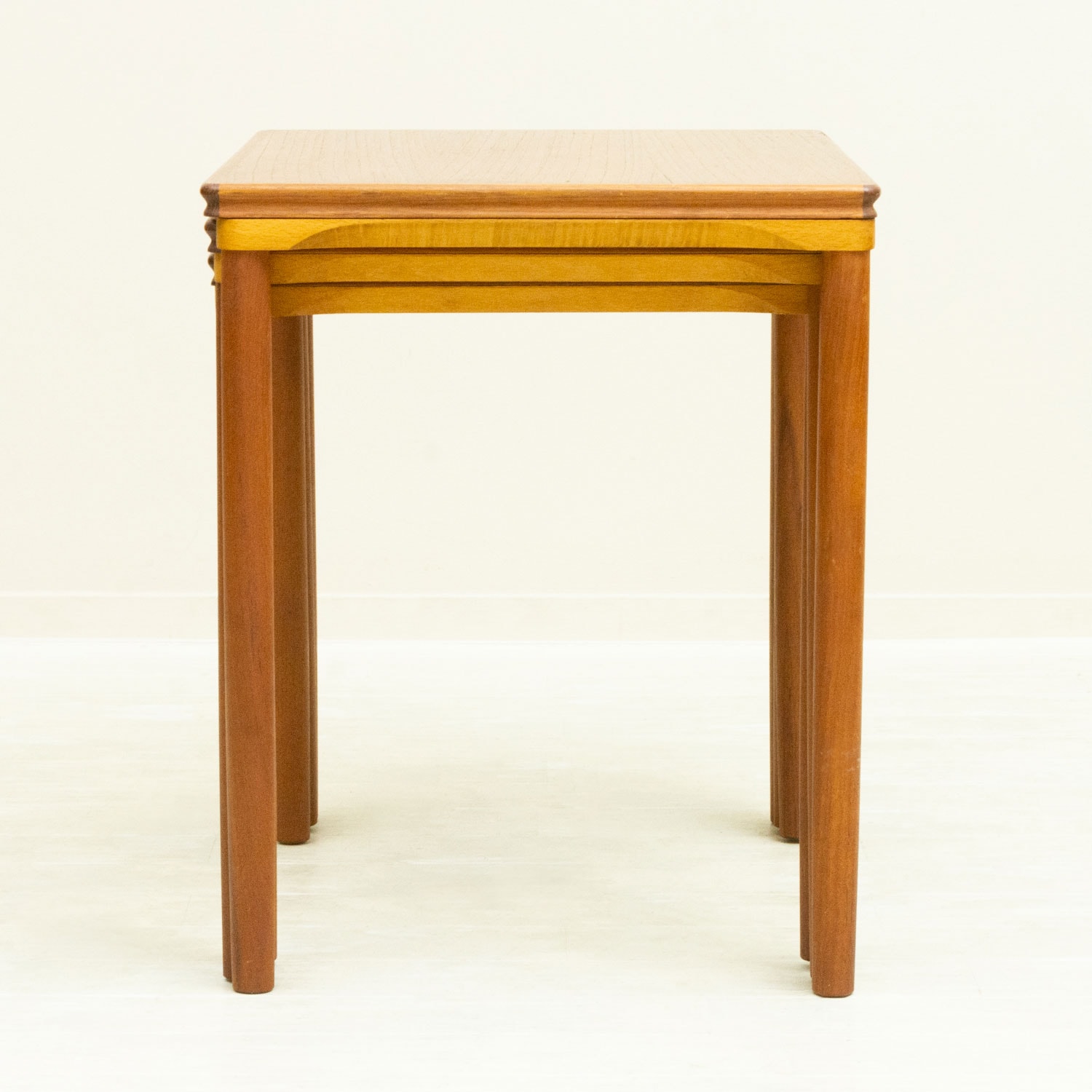 E. W. Bach ネストテーブル チーク・ラタン 北欧ビンテージ家具CLOVERKY