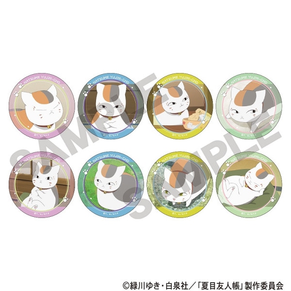 夏目友人帳 アート缶バッジ＿ニャンコ先生/赤