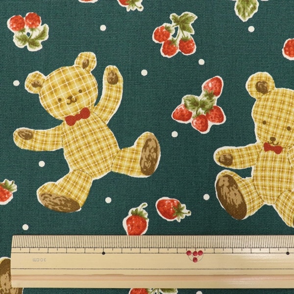 生地 オックスプリント テディベア柄 DR11610-2 | 手芸センター