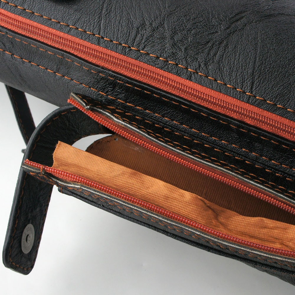 ナビゲーター キューケース ZNM-34 ステッチ&ジッパー ブラック/ブラウン