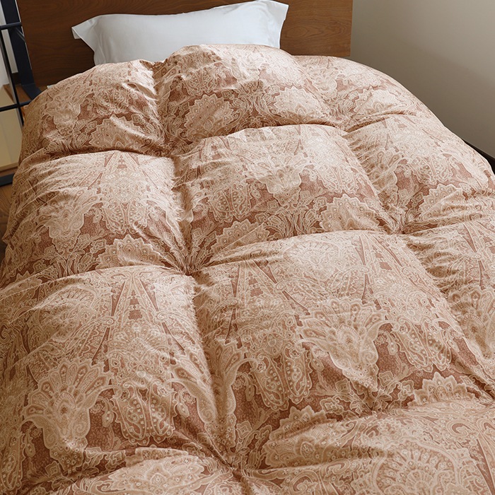 ロジャーⅡ」冬用羽毛布団【新2層立体キルト】シングルサイズ（150