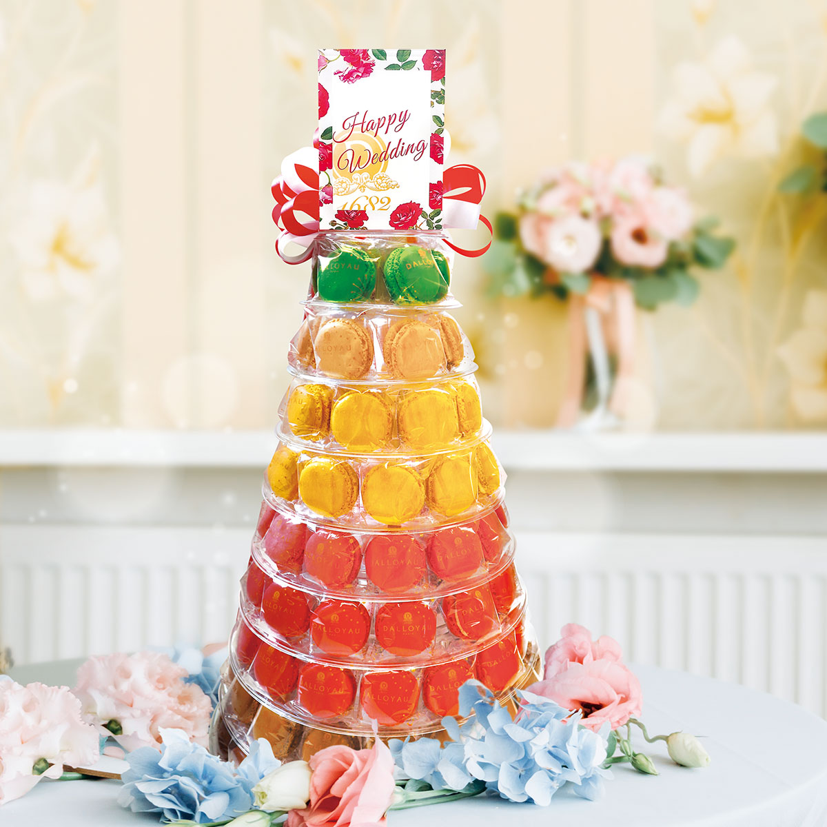 カラフルマカロンタワー | ダロワイヨのギフト対応商品 - ダロワイヨ