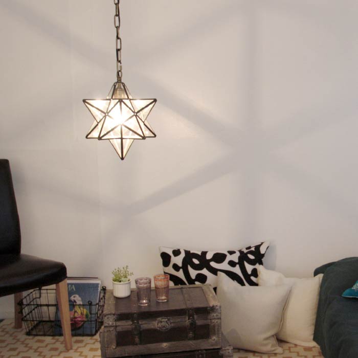 公式】星型ペンダントライト Etoile｜アンティーク調ガラス照明｜ディ