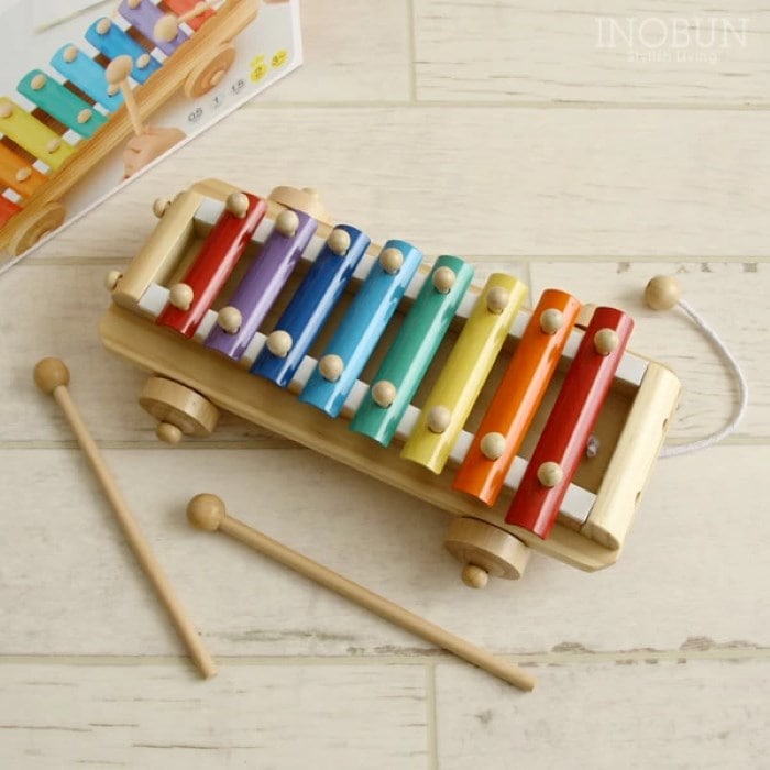 シロフォンカー 鉄琴音楽セット ベビーギフト お誕生日 ご出産祝い
