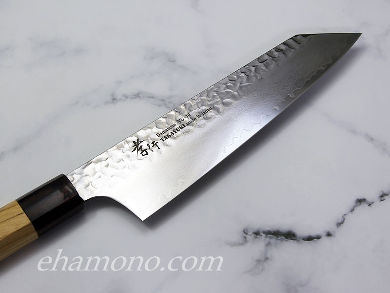 堺孝行 V金10号ダマスカス33層鎚目 和式剣型牛刀（切付牛刀）190