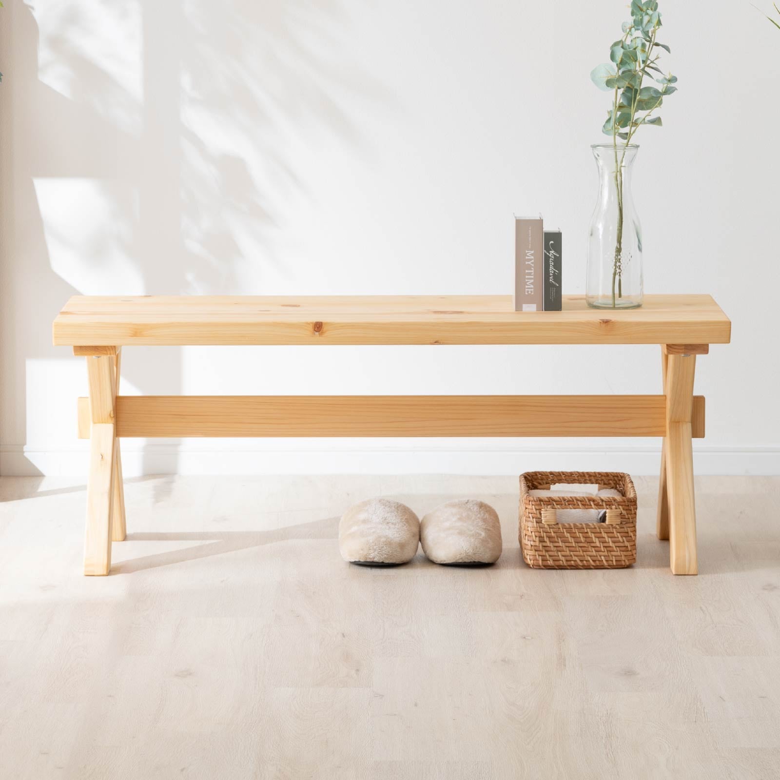 ダイニングベンチ ヒノキ天然木 座面木 檜 NG 110 ベンチ｜家具の通販