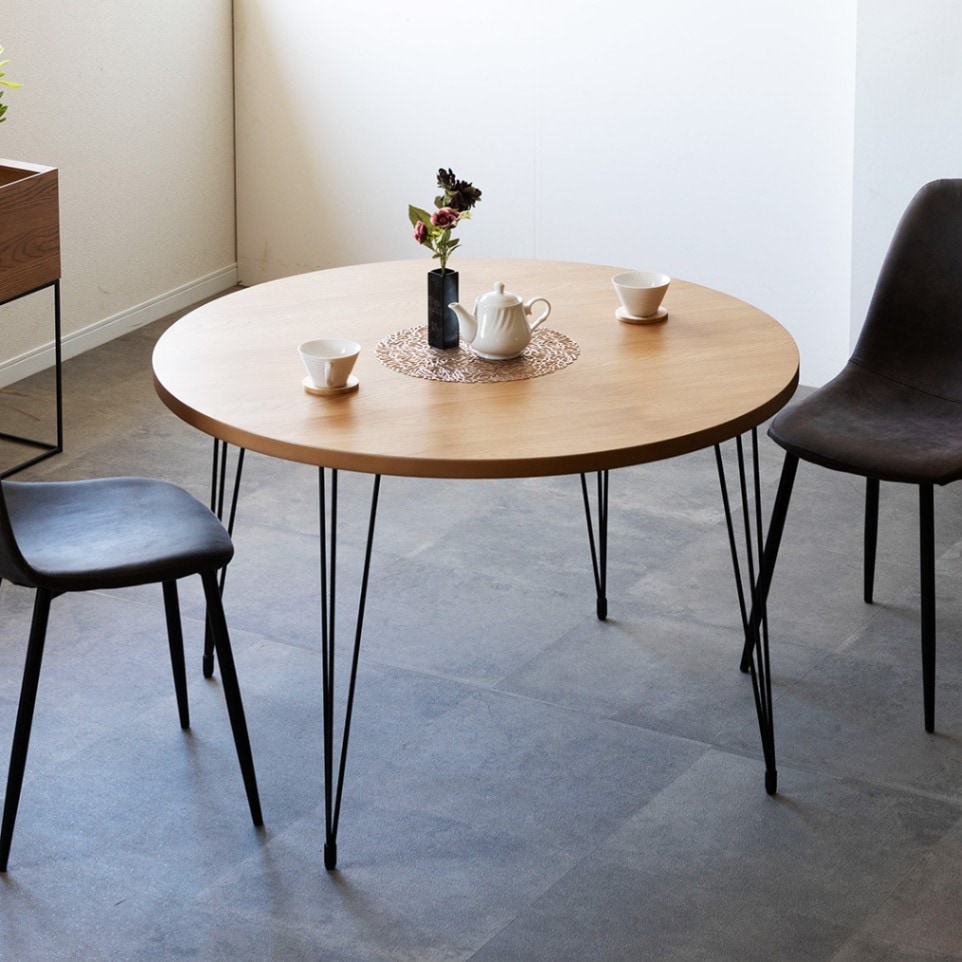 ステンレス・アイアン脚テーブル｜【公式】タックインテリア｜家具通販