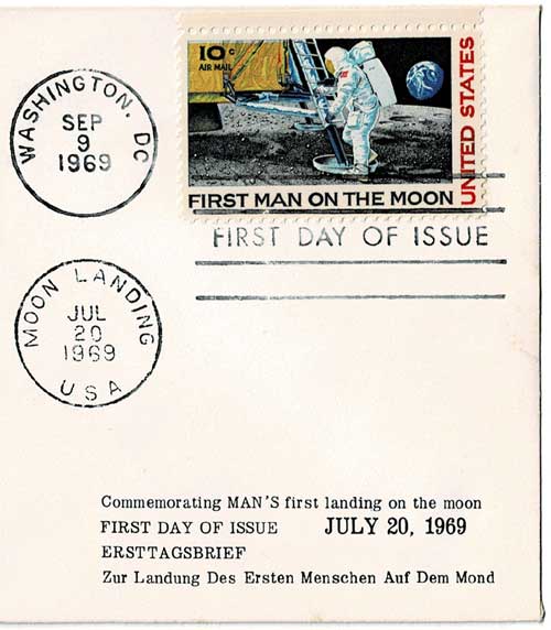 アポロ11号月面着陸記念切手 初日カバー 1969年9月9日 アメリカ合衆国