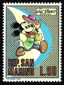 世界初のディズニー切手10種セット サンマリノ発行 | 切手,ヨーロッパ
