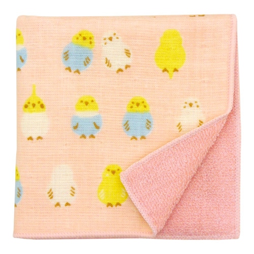 和たおるセミウォッシュ インコ並べ ピンク｜▽アイテム・用途で選ぶ